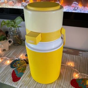 Vintage Yellow Thermos